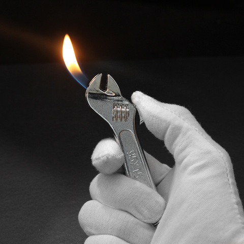 Необычный гаечный ключ, компактная металлическая зажигалка, креативная свободная Бутановая газовая зажигалка, надутая струйная фурнитура,... ► Фото 1/5