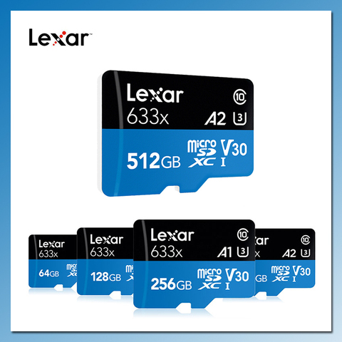 Карта памяти Lexar Micro SD, 128 ГБ, 32 ГБ, 633X, 64 ГБ, SDXC/SDHC, карта Micro SD 256 ГБ, TF-карта 512 ГБ, U3 Class10, карта SD ► Фото 1/6