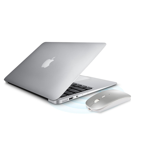 Беспроводная Bluetooth-мышь для MacBook Air MacBook Pro, перезаряжаемая Бесшумная мини-мышь для ноутбука iMac 13, 16 дюймов ► Фото 1/6