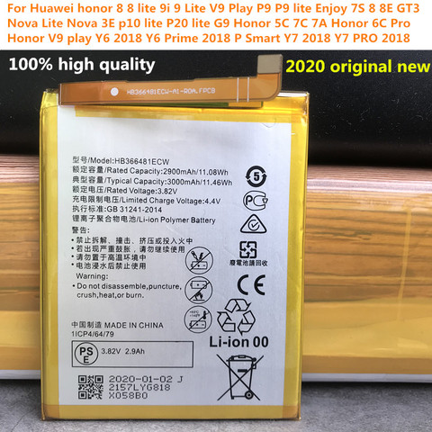 Оригинальный аккумулятор HB366481ECW, 3000 мАч, для Huawei Honor 7A Pro, аккумулятор AUM AL29, для Huawei Honor 7A Pro ► Фото 1/2