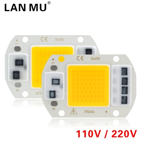 110V 220V светодиодный чип 10 Вт 20 Вт 30 Вт 50 Вт COB Чип нет необходимости драйвер светодиодный светильник бусины для потолочные светильник Точечны... ► Фото 1/6