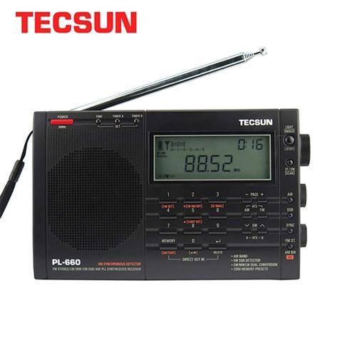 Бесплатная Доставка TECSUN PL-660 FM Стерео LW MV SW SSB AIR PLL Радиоприемник ► Фото 1/6