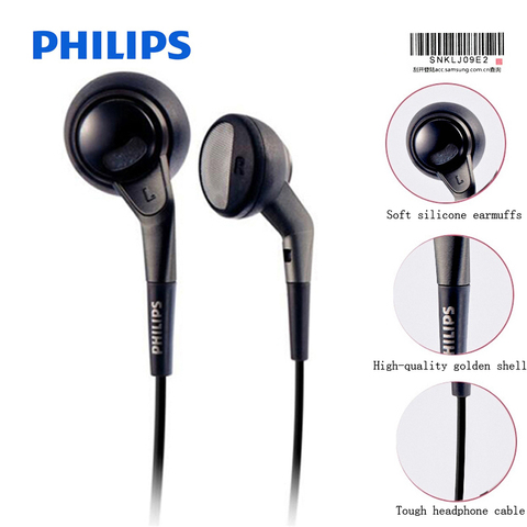 Оригинальные Наушники Philips SHE2550, поддержка игр, аудио, MP3, ноутбука с 3,5 мм линией стиля для смартфонов Samsung, Xiaomi, Huawei, MP4 ► Фото 1/6