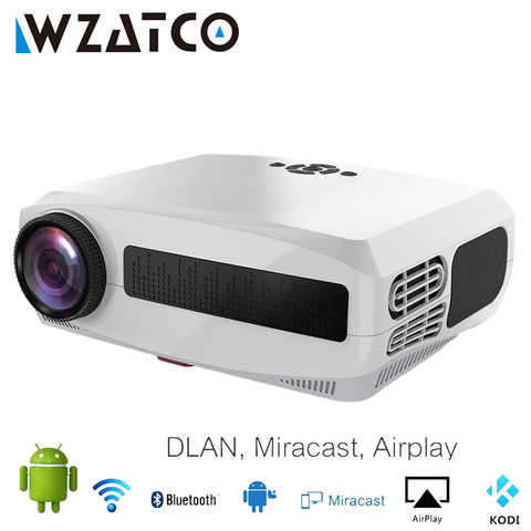 Новый светодиодный проектор WZATCO C3, Android 10,0, Wi-Fi, Full HD 1080P, 300 дюймов, большой экран, проектор, 3D домашний кинотеатр, умный видеопроектор ► Фото 1/6