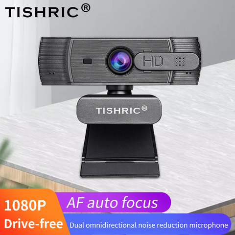 TISHRIC T200 веб-камера с автофокусом 1080P Веб-камера с микрофоном для ПК/компьютера Usb камера Веб-камера Full Hd 1080P ► Фото 1/6