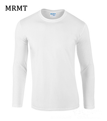 Мужская хлопковая футболка MRMT, Однотонная футболка с длинным рукавом и круглым вырезом, повседневная Однотонная футболка для мужчин 2022 ► Фото 1/6