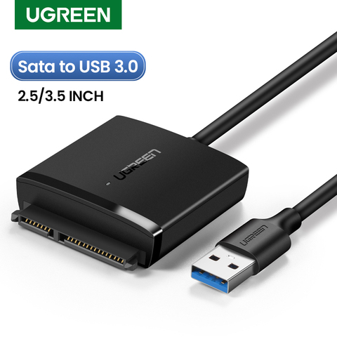Ugreen SATA к USB адаптер USB 3.0 2.0 кабель SATA конвертер для Samsung Seagate WD 2.5 3.5 HDD SSD жесткий диск usb sata адаптер ► Фото 1/6