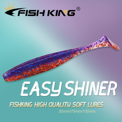 FISH KING Easy Shiner мягкие рыболовные приманки 50 мм 75 мм 100 мм воблеры для ловли карпа и окуня, мягкие силиконовые искусственные щуки ► Фото 1/6