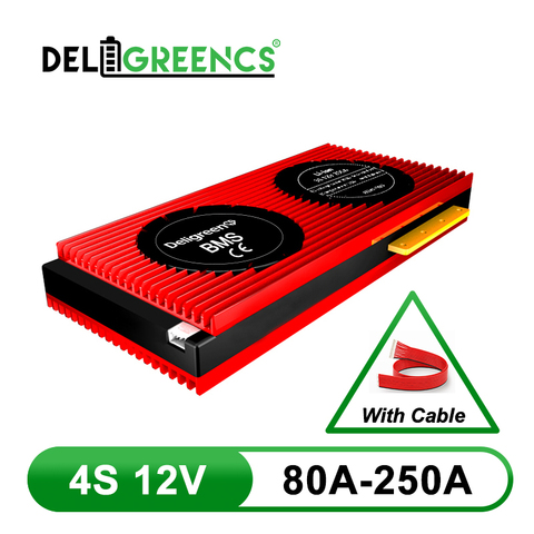 Deligreen BMS 4S 12V 80A 100A 120A 200A 250A PCB BMS для 3,2 V LiFePO4 аккумуляторного блока 18650 литиевая батарея не DALY Smart BMS ► Фото 1/6