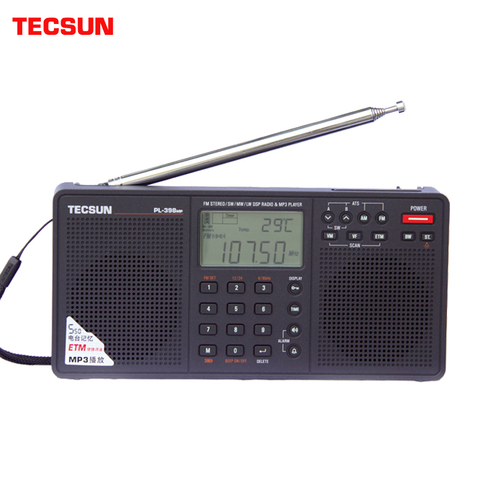 Tecsun PL-398MP портативное радио 2,2 ''полный диапазон цифровой настройки стерео FM/AM/SW радио приемник MP3 плеер интернет Fm радио ► Фото 1/6