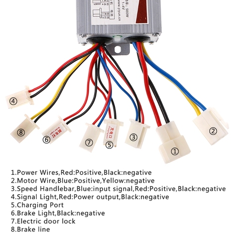 DC 24V 500W регулятор скорости двигателя 30A для электрического велосипеда скутера B85C ► Фото 1/6