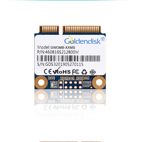 Goldendisk mSATA полуразмерный SSD 128 ГБ Мини карточка MSATA NAND MLC Профессиональные заводские оптовые цены дешевле высокая производительность ► Фото 1/4