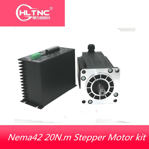 1 Nema 42 20N.m шаговый двигатель + приводные комплекты 3-фазный 6.9A 110 мм NEMA42 шаговый двигатель для CNC маршрутизатора 3M2280-10A + 110BYGH350D ► Фото 1/4
