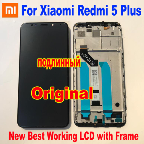 100% Оригинальный Новый Xiaomi Redmi 5 Plus 10 сенсорный экран дигитайзер ЖК-дисплей в сборе датчик с рамкой или Redmi 4 Prime 32 Гб ► Фото 1/3