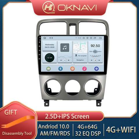 Автомобильный мультимедийный плеер OKNAVI, Android 9,0, радио, видео плеер, навигация, GPS, для Subaru Forester 2004 2005 2006 2008 2 din, без dvd ► Фото 1/6