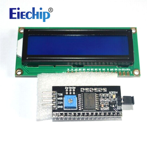 LCD display LCD1602 module Blue screen 1602 i2c LCD Display Module HD44780 16x2 IIC Character 1602 5V for arduino lcd display ► Фото 1/6
