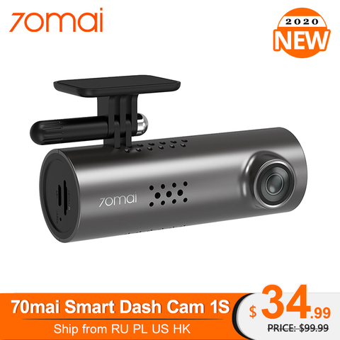 70mai Dash Cam 1S Видеорегистраторы для автомобилей Камера Wi-Fi 1080P HD Ночное видение g-датчика 70 Mai 1S Dashcam видео Регистраторы Английский Голос Управление ► Фото 1/6