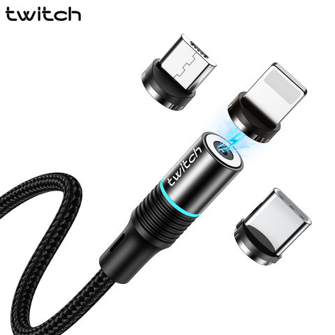 Магнитный зарядный кабель Micro USB, 1 м, 2 м, для iphone, Samsung, Xiaomi, USB Type-C, магнитное зарядное устройство, мобильный телефон, кабель Type-C, USB C ► Фото 1/6