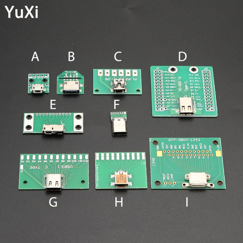 Micro Mini USB C Type-C гнездо USB 3,0 3,1 разъем типа B интерфейс для DIP PCB адаптер тестовая плата для iPhone 5 и 6 ► Фото 1/6