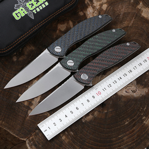 Нож Green thorn hation zero flipper, практичный титановый резец из углеродного волокна и TC4, для кемпинга, фруктов, EDC, выживания ► Фото 1/6