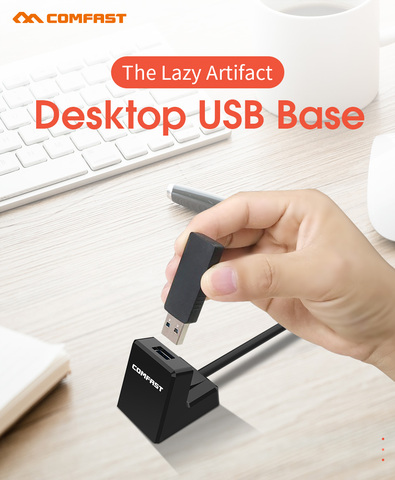 Удлинительный Кабель Usb 3,0 с основанием для USB беспроводного адаптера диска/внешнего жесткого диска/клавиатуры/ретранслятора Wi-Fi ► Фото 1/6