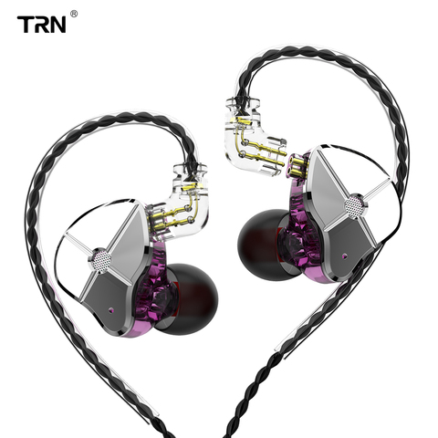 TRN ST1 наушники-вкладыши 1BA 1DD гибридные металлические IEM DJ HIFI мониторы для бега спортивные наушники-вкладыши гарнитура TRN V90 V80 BA5 V30 IM1 ► Фото 1/6