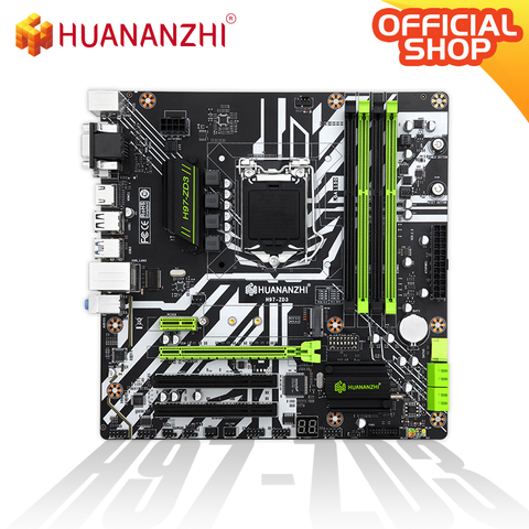 Материнская плата HUANANZHI H97 ZD3 H97 LGA 1150 M-ATX SATA3 USB3.0 NVME NGFF M.2 SSD Поддержка ОЗУ без коррекции ошибок core i3 4130 i5 4460 i7 4770 ► Фото 1/4