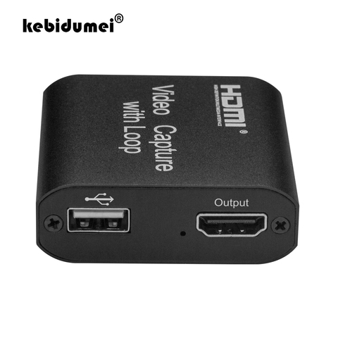 USB2.0 4K HDMI карта захвата с петлей Выход 1080P захвата телефона для PS4 игра Запись захват видео на Youtube прямые трансляции ► Фото 1/6