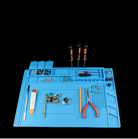1 шт. высокотемпературный силиконовый коврик для ремонта мобильных телефонов, термопистолет, Электрический паяльник, Сварочная силиконова... ► Фото 1/2
