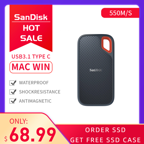 Внешний SSD-накопитель SanDisk 250/500 Гб 1/2 Тб ► Фото 1/6