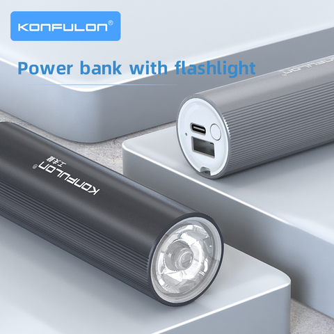 Флэш-светильник Power Bank 5000 мАч Мини Внешний аккумулятор Перезаряжаемый флэш-светильник 26650 батарея банк Палатка лампа велосипедный светильн... ► Фото 1/6