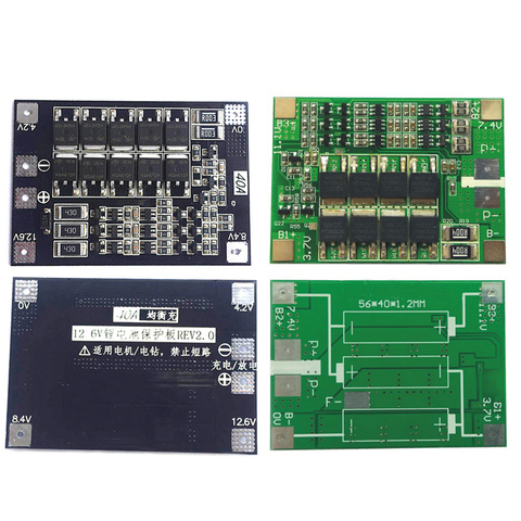 Защитное зарядное устройство BMS 3S, балансир на аккумуляторах 18650, 40A, 50A, 3,2 в, 3,7 В ► Фото 1/6