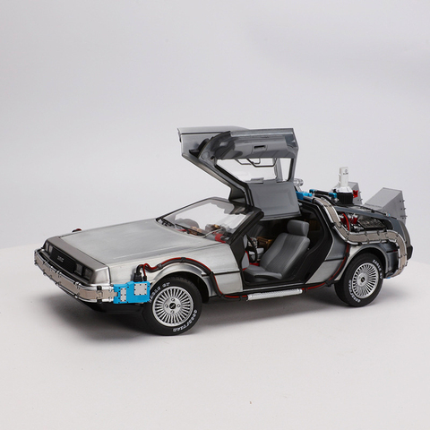 1/18 литой автомобиль литья под давлением модель часть 3 Время машина DeLorean автомобиль металлическая игрушка Welly обратно в будущее Дети подаро... ► Фото 1/6
