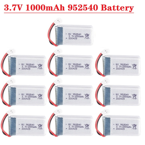 1000mAh 3,7 v lipo батарея для KY601S SYMA X5 X5S X5C X5SC X5SH X5SW M18 H5P HQ898 K60 HQ-905 CX30 3,7 v аккумуляторная батарея ► Фото 1/6