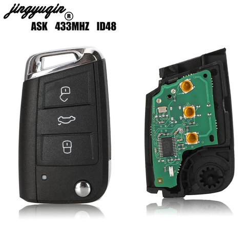 Дистанционный ключ jingyuqin Keyless-go 434 МГц для VW VOLKSWAGEN Golf 7 MK7 Touran Polo Tiguan ► Фото 1/5