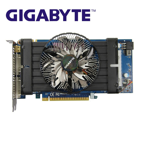 GIGABYTE GTX 550Ti 1 ГБ видеокарта GPU GDDR5 видеокарта для nVIDIA карта GeForce GTX550 Ti 1GD5 карты mini Dvi Видеокарта б/у ► Фото 1/6