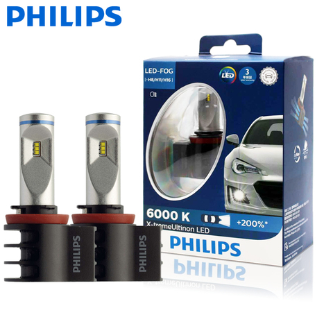 Philips 12 V H4 H7 H11 HB3 HB4 H1R2 9005 9006 9012 6000 K + 200% более яркие фары H8 H11 H16 противотуманная фара ► Фото 1/1