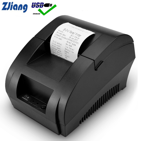 POS-принтер Zjiang, мини термопринтер чеков 58 мм USB, для ресторана, супермаркета, магазина, чековая машина, вилка стандарта ЕС/США ► Фото 1/6