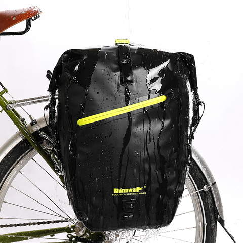 Водонепроницаемая велосипедная сумка RHINOWALK, 27 л, дорожная велосипедная сумка, корзина, велосипедная задняя стойка, багажник заднего сиденья, велосипедные сумки и багажники ► Фото 1/6