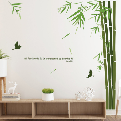 Съемный панд бамбуковая стена для украшения дома наклейки DIY домашний Декор Гостиная Спальня виниловые постеры в китайском стиле наклейки ► Фото 1/6