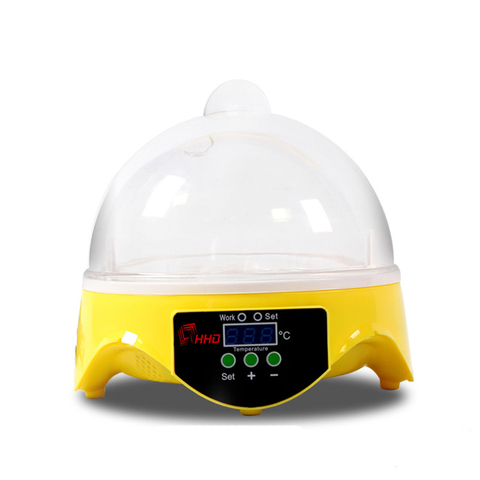 Инкубатор HHD для 7 яиц, 110 В/220 В, автоматический цифровой мини-инкубатор для яиц, инкубатор для цыплят с регулируемой температурой ► Фото 1/6
