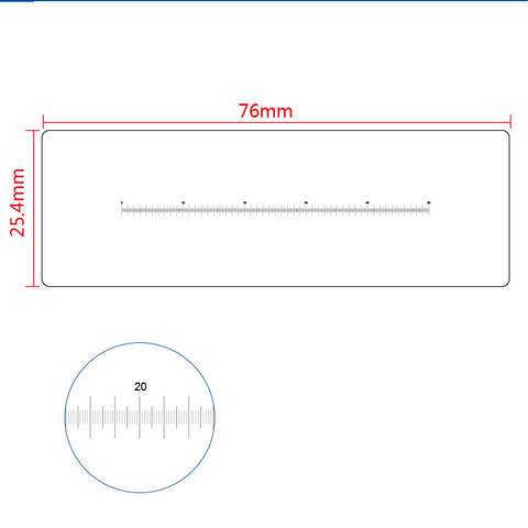 Микроскоп Объектив микрометр DIV 0,1 мм пленочная линейка высокопрозрачная калибровка PET измерительная карта ► Фото 1/1