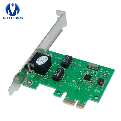 Сетевая карта 1000 Мбит/с Gigabit Ethernet PCI Express PCI-E, 10/100/1000 м, стандартный адаптер RJ45 LAN, конвертер, сетевой контроллер ► Фото 1/6