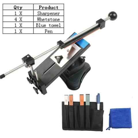 Профессиональная система заточки кухонных ножей с фиксированным углом, обновленная версия II, ручная машина для заточки камня полотенцем ► Фото 1/6
