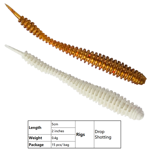 Рыболовная миниатюрная Мягкая приманка, искусственная приманка 0,3 г, 5 см, 10 шт., рыба в Японии, червь, игла, хвост, Шад, рыбалка нахлыстом, сили... ► Фото 1/6