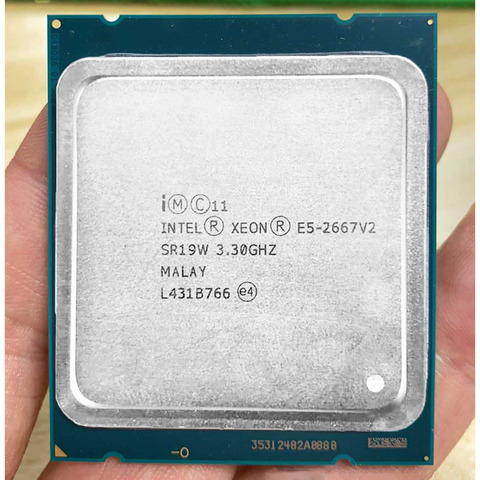 Процессор Intel Xeon E5 2667 v2, процессор Intel Xeon E5 2667V2 3,3 ГГц, 8 ядер, 16 потоков, 25 Мб кэш-памяти SR19W 130 Вт, подходит для материнской платы x79 ► Фото 1/2