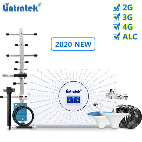 Lintratek 2022 Новый усилитель сотовой связи репитер GSM 2G 3G 4G бустер 900 1800 2100Mhz усилитель интернета 70dB AGC репитер 4G усилитель 3g 4 g сигнала усилитель gsm... ► Фото 1/6