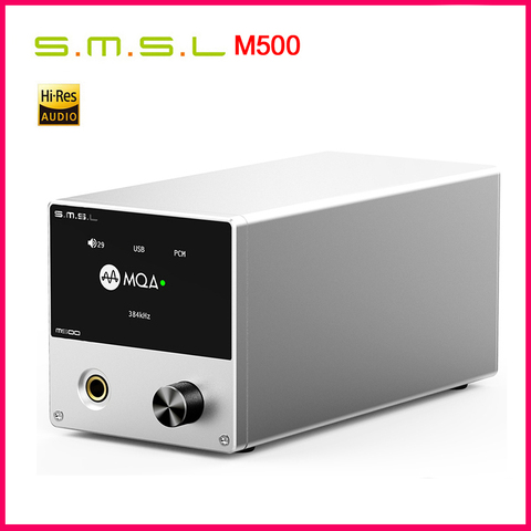 SMSL M500 гарнитура DAC AMP MQA ES9038PRO ES9311 XMOS XU-216 32 бит 768 кГц DSD512 Hi-Res аудио усилитель наушников DAC, предварительный заказ ► Фото 1/5