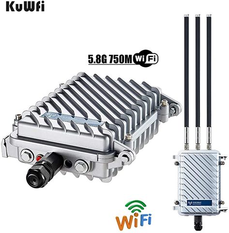 KuWFi открытый беспроводной мост WiFi точка доступа 750 Мбит/с беспроводной повторитель 2,4G и 5,8G Wifi антенны Водонепроницаемая базовая станция AP ► Фото 1/6