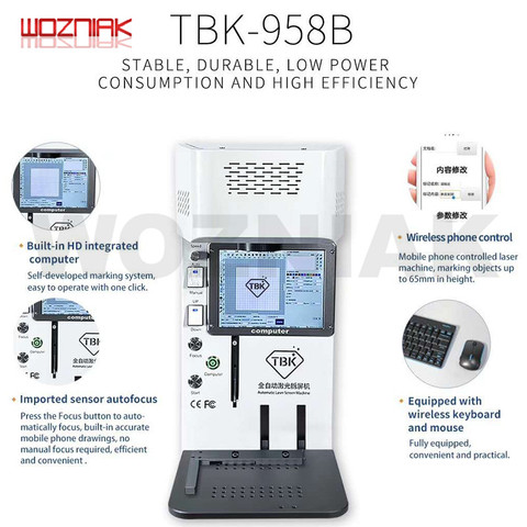 Новый TBK-958B DIY принтер CNC лазерный гравировальный станок для ремонта ЖК-лазера для iPhone 11 X XS XSMax 8 8 + отделитель задней крышки ► Фото 1/6